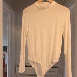 White stripped, light turtleneck, XL.